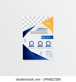 flyer a4 design template brochure with gradient style