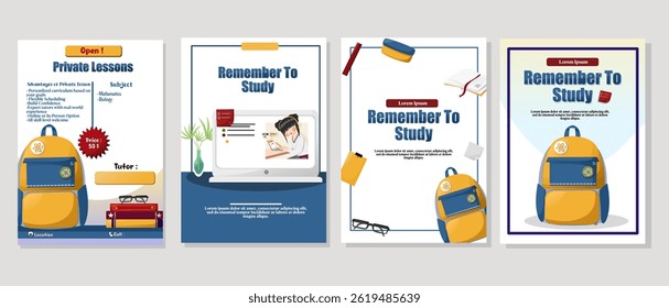 Flyer A4 of Private Class and Remember to Study