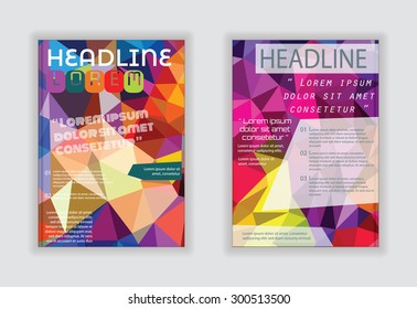 Flyer abstract design. Brochure cover, poster, banner, booklet vector template.