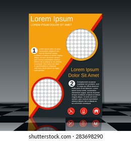 Flyer abstract design. Poster, booklet, placard, banner, brochure cover vector template.