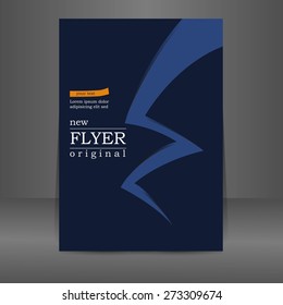 Flyer advertising dark blue. Vector for your business.