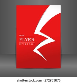 Flyer for advertising, red. Vector for your business.