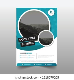 ฺBrochure flyer annual report design template vector, Leaflet cover presentation abstract flat background, layout in A4 size
