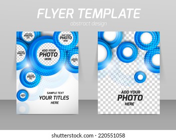 Flyer back and front design template with circles