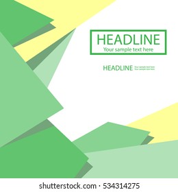 flyer background design Green and Yellow color background abstract art vector