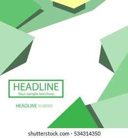 flyer background design Green and Yellow color background abstract art vector