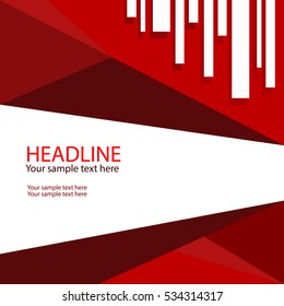 flyer background design Red color background abstract art vector 

