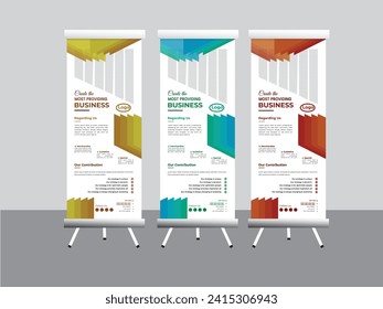 Flyer banner business travel health rollup style design