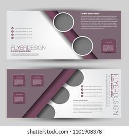 Flyer banner or web header template set. Vector illustration promotion design background.