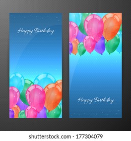 Flyer for a birthday with balloons