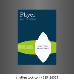 Flyer of blue color. Abstract Modern Backgrounds. Brochure Design Template.