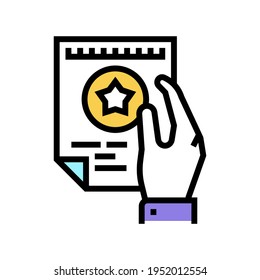 flyer bonus color icon vector. flyer bonus sign. isolated symbol illustration