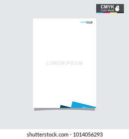 Flyer, Brochure, A4, Poster, Annual, Resume Modern Business layout  design template with blue geometric and wave vector on blank background paper in size a4 print