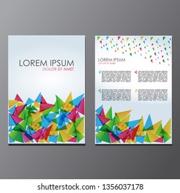 Flyer brochure abstract design 2 sides vector image