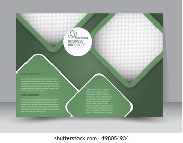 Flyer, brochure, billboard template design landscape orientation for education, presentation, website. Green color. Editable vector illustration.
