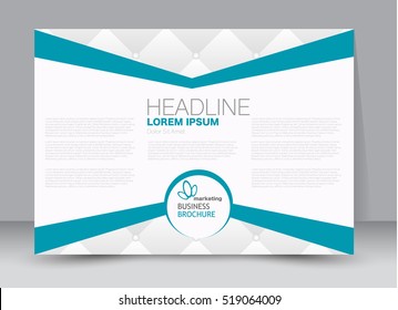 Flyer, brochure, billboard template design landscape orientation for education, presentation, website. Blue color. Editable vector illustration.