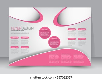 Flyer, brochure, billboard template design landscape orientation for education, presentation, website. Red color. Editable vector illustration.