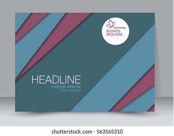 Flyer, brochure, billboard template design landscape orientation for education, Blue and red color. Editable vector illustration.