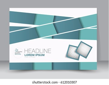 Flyer, brochure, billboard template design landscape orientation for education, presentation, website. Green color. Editable vector illustration.