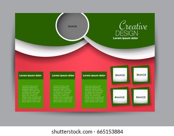 Flyer, brochure, billboard template design landscape orientation for education, presentation, website. Editable vector illustration.