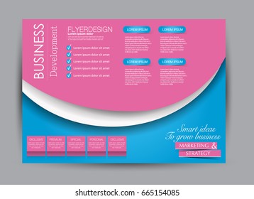 Flyer, brochure, billboard template design landscape orientation for education, presentation, website. Editable vector illustration.
