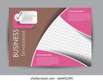 Flyer, brochure, billboard template design landscape orientation for education, presentation, website. Editable vector illustration.