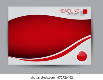 Flyer, brochure, billboard template design landscape orientation for education, presentation, website. Red color. Editable vector illustration.