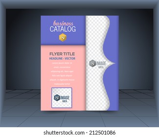 Flyer, Brochure or Catalog Cover Vector Design Template