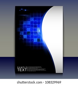 Flyer or brochure cover design  - abstract vector illustration.