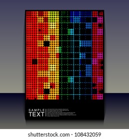 Flyer or brochure cover design  - abstract vector illustration.