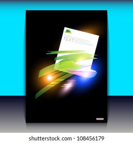 Flyer or brochure cover design  - abstract vector illustration.