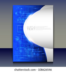 Flyer or brochure cover design  - abstract vector illustration.