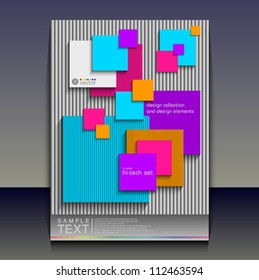 Flyer or brochure cover design  - abstract vector illustration.