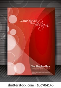 Flyer, brochure or cover design with creative wave for publishing, print and presentation. EPS 10.
