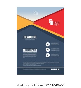 Flyer or brochure cover design template.