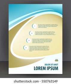 Flyer brochure, cover layout design print template, pamphlet vector letter format Illustration