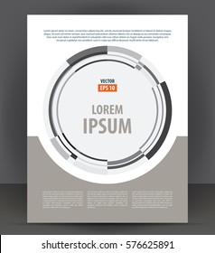 Flyer brochure, cover layout design print template, pamphlet vector letter format Illustration