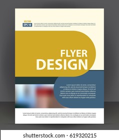 Flyer brochure, cover layout design print template, pamphlet vector Illustration