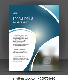 Flyer brochure, cover layout design print template, pamphlet vector Illustration