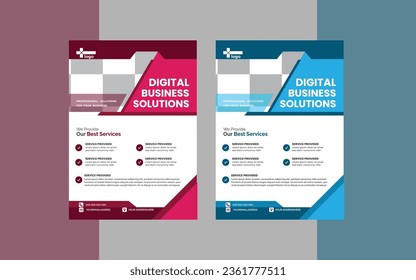 Flyer brochure cover template for Kids back to school education admission layout design 