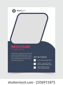 flyer, Brochure creative design, Trendy minimalist design, Vertical a4 format, company profile, report, A4, cover, Multipurpose template, back and inside pages