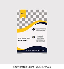 Flyer brochure design, business cover template, geometric rhombus 