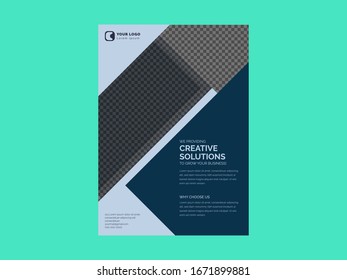 Flyer brochure design, business flyer size A4 template, creative leaflet, trend cover geometric