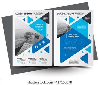 Flyer Brochure Design, Business Flyer Size A4 Template, Creative Leaflet, Trend Cover Triangles