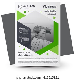 Flyer brochure design, business flyer size A4 template, creative leaflet, trend cover geometric