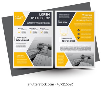 Flyer brochure design, business flyer size A4 template, creative leaflet, trend cover geometric