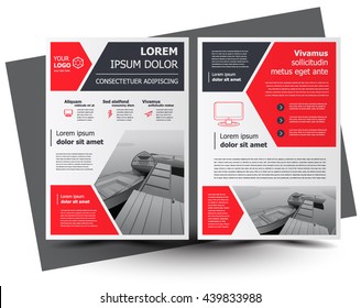 Flyer brochure design, business flyer size A4 template, creative leaflet, trend cover geometric