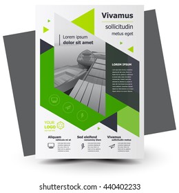 Flyer brochure design, business flyer size A4 template, creative leaflet, trend cover geometric