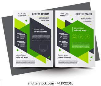 Flyer Brochure Design, Business Flyer Size A4 Template, Creative Leaflet, Trend Cover Geometric