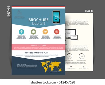 Flyer brochure design, business flyer size A4 template, creative leaflet.